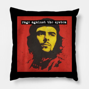 Rage Against the System Parody Design - Luigi Mangione Silhouette Pillow