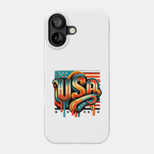 Vintage USA: A Retro Tribute to American Spirit Phone Case