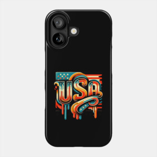 Vintage USA: A Retro Tribute to American Spirit Phone Case
