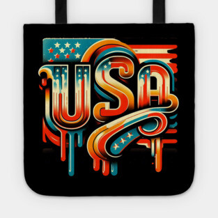 Vintage USA: A Retro Tribute to American Spirit Tote