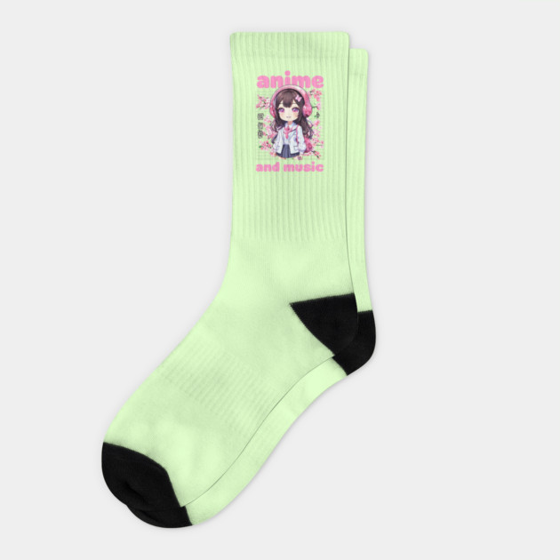 Dynamic Anime Vibes: A Journey of Color and Emotion Socks by Steve