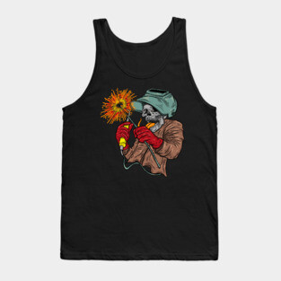 crazy welder skull Tank Top