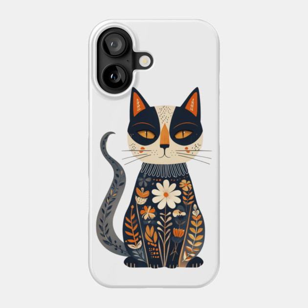 Boho Cat: Free-Spirited Feline Phone Case by Steve