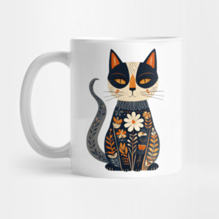 Boho Cat: Free-Spirited Feline Mug