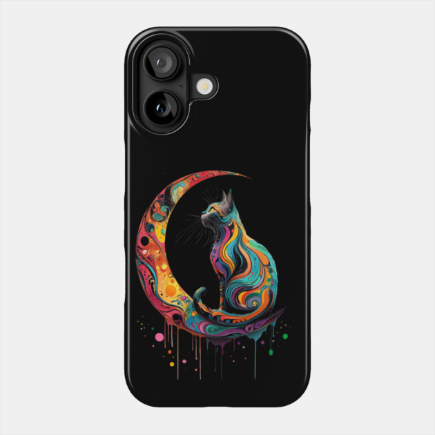 Boho Cat: Free-Spirited Feline Phone Case by Steve