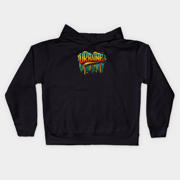 Ukraine: A Vintage Tribute to Ukrainian Pride Kids Hoodie by Ben's Store 1