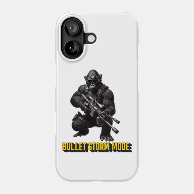 Gorilla Warfare: Bullet Storm Mode Phone Case by Steve
