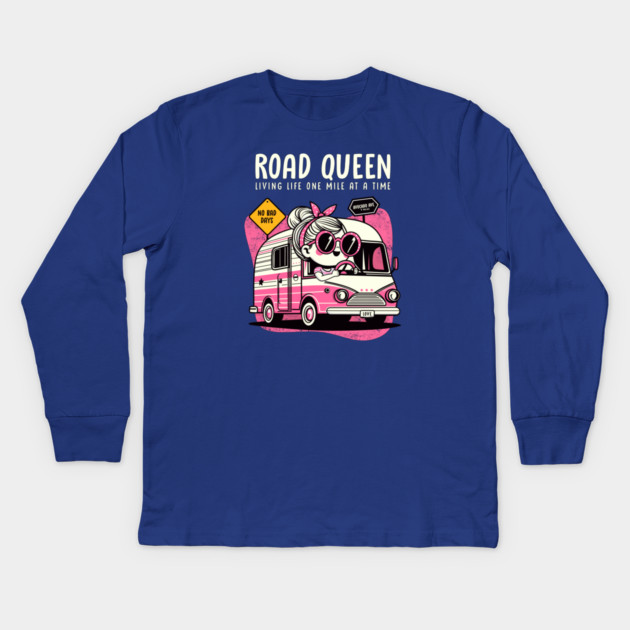 ROAD QUEEN Kids Long Sleeve T-Shirt by Fabrik