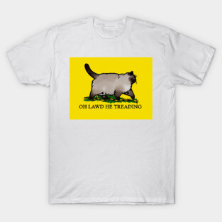 Oh Lawd He Treading Siamese Colorblock T-Shirt