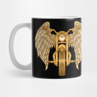 Motorcycle with Angel wings Mug