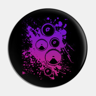 Dark Techno Speaker EDM Music Festival Pin