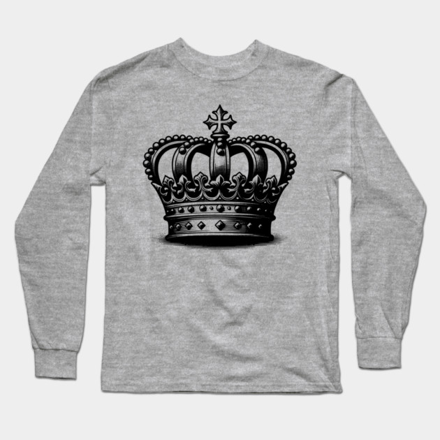 Royalty Crown Long Sleeve T-Shirt by UrbanLifeApparel