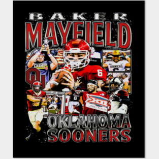 Baker Mayfield College Vintage Bootleg By_Libarscal_ Posters and Art