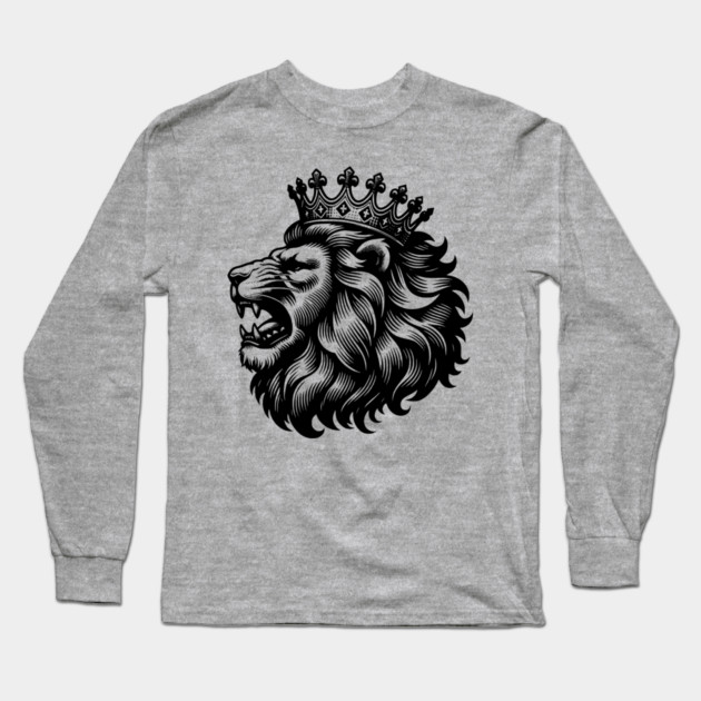 King Savage Lion Long Sleeve T-Shirt by UrbanLifeApparel