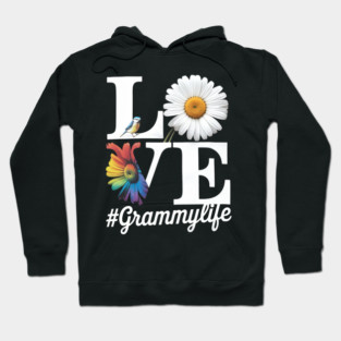 Love Grammy Life Art Flower Hoodie