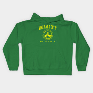 Emerald City University (Yellow) | The Wizard Of Oz | Wicked The Musical Kids Hoodie