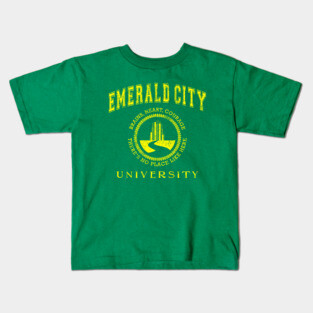Emerald City University (Yellow) | The Wizard Of Oz | Wicked The Musical Kids T-Shirt