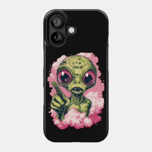 Cosmic Command: The Pointing Alien Phone Case