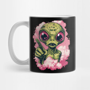 Cosmic Command: The Pointing Alien Mug