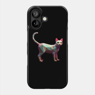 Geometric Cat Art Phone Case