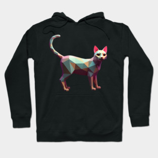 Geometric Cat Art Hoodie