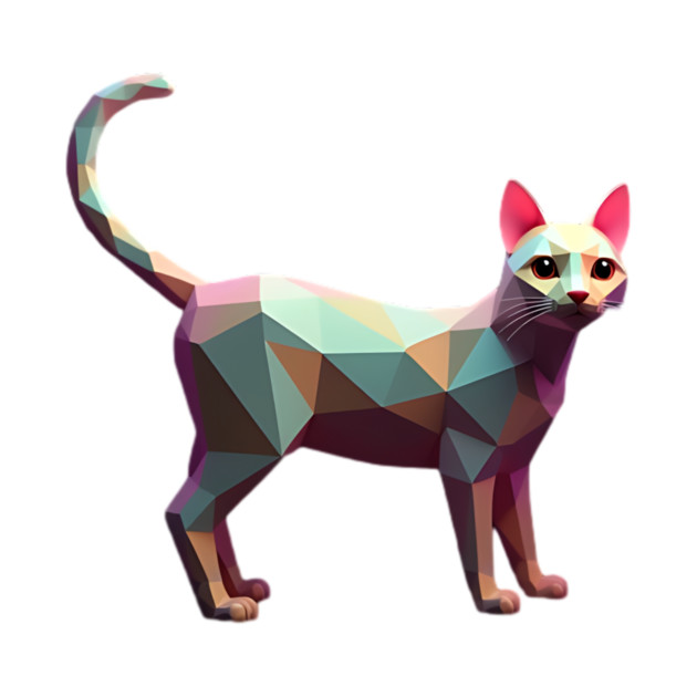 Geometric Cat Art by animegirlnft