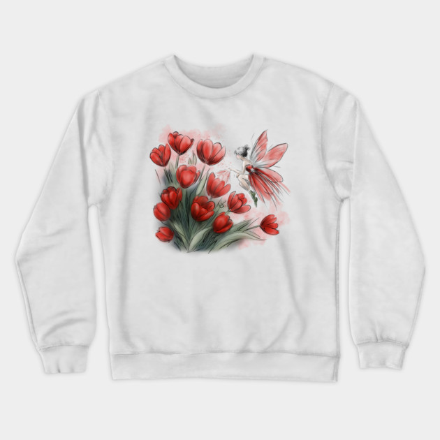 Tulip Fairy Crewneck Sweatshirt by H. R. Sinclair