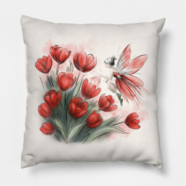 Tulip Fairy Pillow by H. R. Sinclair