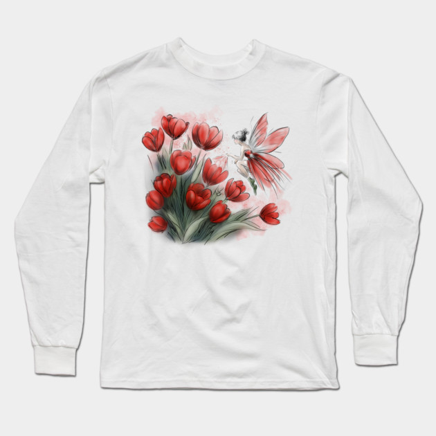 Tulip Fairy Long Sleeve T-Shirt by H. R. Sinclair