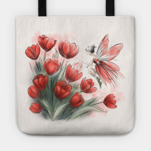 Tulip Fairy Tote by H. R. Sinclair