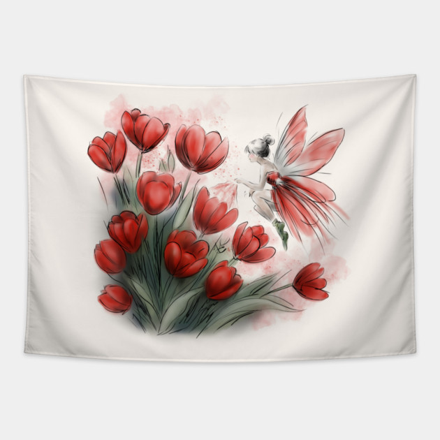 Tulip Fairy Tapestry by H. R. Sinclair