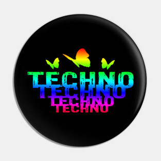 Techno Fading EDM Music Festival Pin