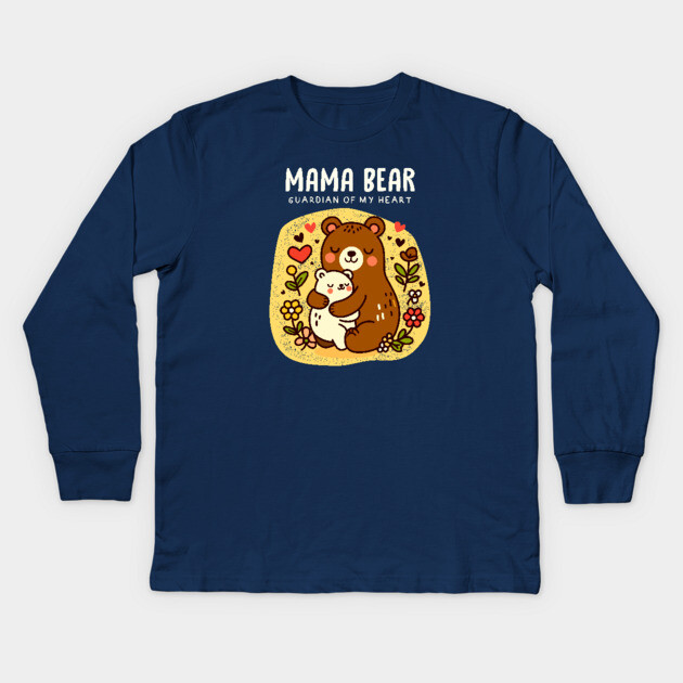 MAMA BEAR Kids Long Sleeve T-Shirt by Fabrik