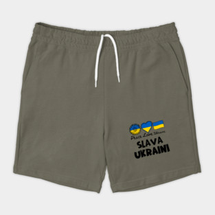 Slava Ukraini - Peace Love Ukraine Shorts