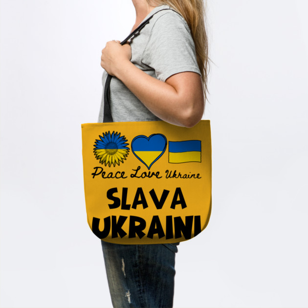 Slava Ukraini - Peace Love Ukraine by Creatifly Graphic Tees