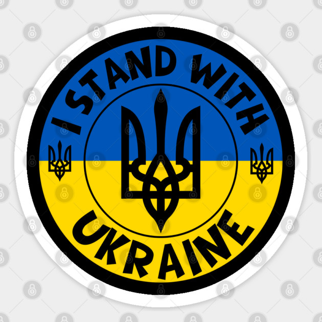 I Stand With Ukraine Sticker by Creatifly Graphic Tees