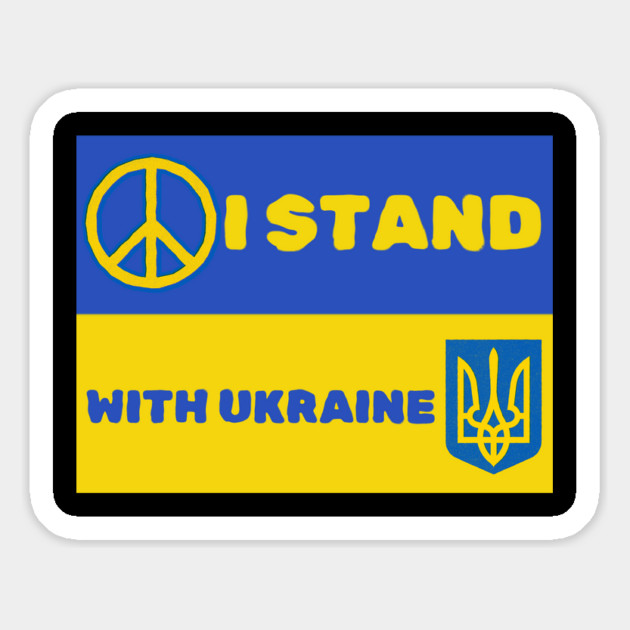 I Stand With Ukraine - Support Ukraine Magnet by Creatifly Graphic Tees