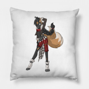Roxy the sassy Kitsune Fox Girl Pillow