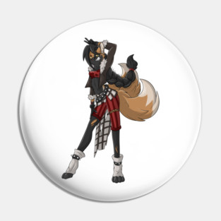 Roxy the sassy Kitsune Fox Girl Pin