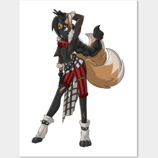 Roxy the sassy Kitsune Fox Girl Posters and Art