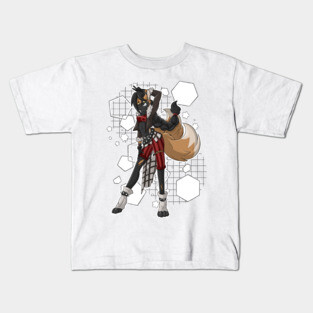 Roxy the sassy Kitsune Fox Girl Kids T-Shirt