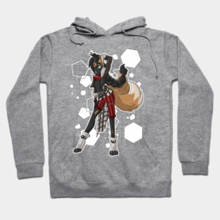 Roxy the sassy Kitsune Fox Girl Hoodie
