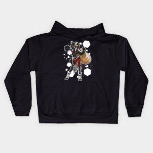 Roxy the sassy Kitsune Fox Girl Kids Hoodie