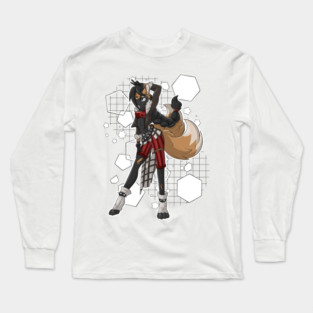 Roxy the sassy Kitsune Fox Girl Long Sleeve T-Shirt