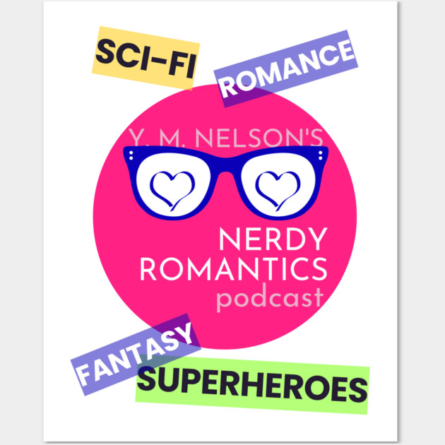 Nerdy Romantics Podcast Topics - Dark letters Wall Art by Nerdy Romantics Fan Shop*