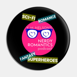 Nerdy Romantics Podcast Topics - white letters Pin