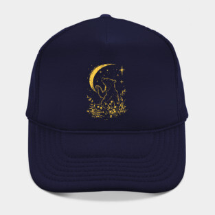 Celestial Bear Under Moonlit Sky – Mystical Wildlife Art Hat