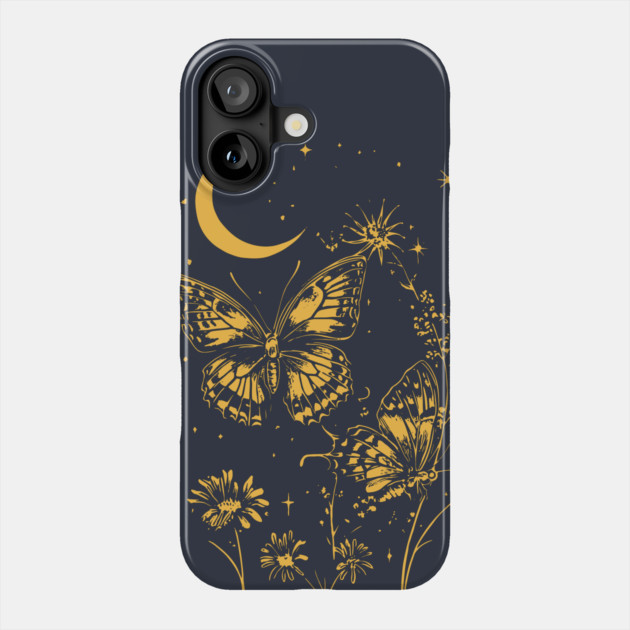 Romantic Butterfly Pair – Celestial Garden Dreamscape Phone Case by TuncGK