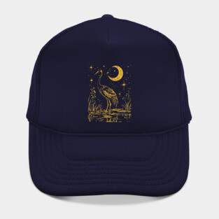 Elegant Moonlit Waterbird – Celestial Avian Serenity Hat