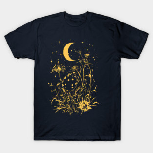 Celestial Ladybug Among Wildflowers – Symbol of Luck & Wonder T-Shirt